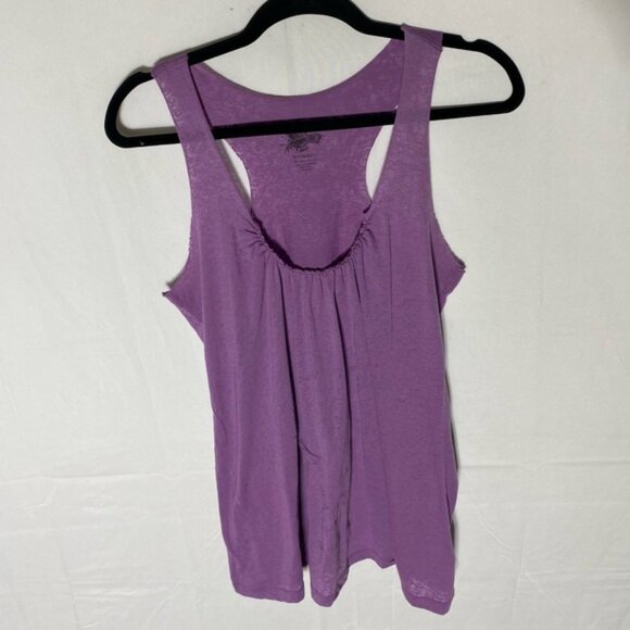 Element Purple Semi Sheer Gathered Front Tank Top L - Picture 14 of 14